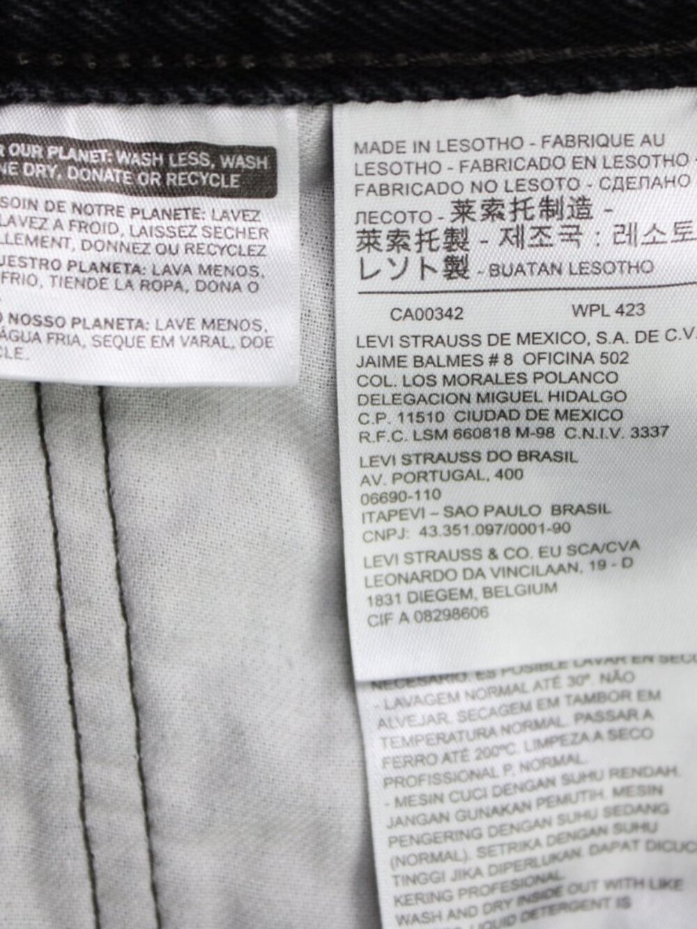 Levi's 550 Jeans Mens 36x30 Black Relaxed Fit 100% Cotton 5-Pocket Denim Y2K - Picture 10 of 13
